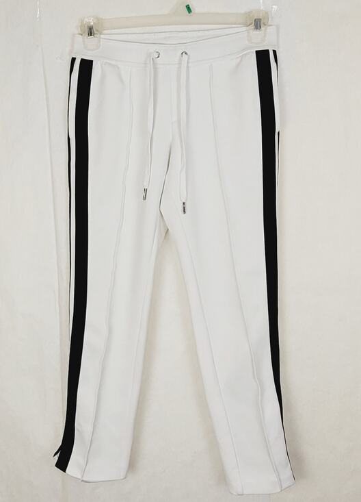 Pam & Gela white black side stripe track pant Size Small Athletic Casual Sporty